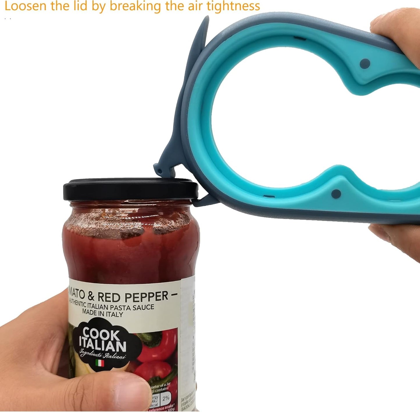 Arthritis Jar Opener for Weak Hands - Easy Turn Can & Bottle Opener for Seniors and Low Strength