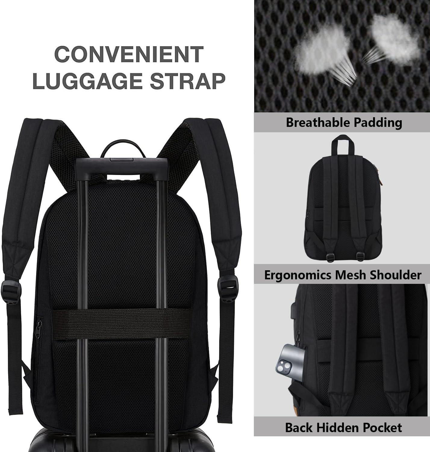 Travel backpack for Men and Women, Anti Theft Laptop Backpack with USB
