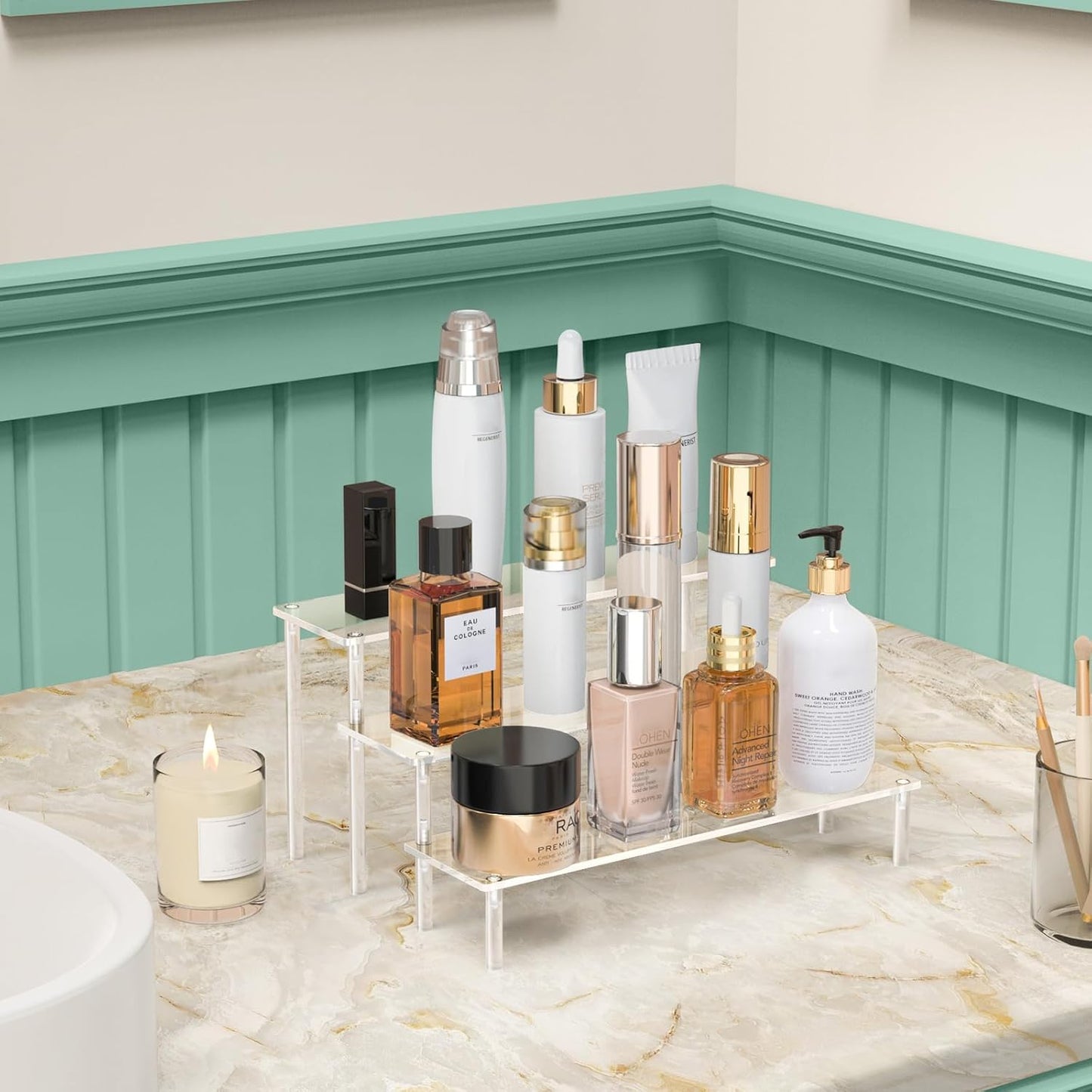 Acrylic Display Risers, 3 Tier Organizer Stand,   Decoration and Organizer