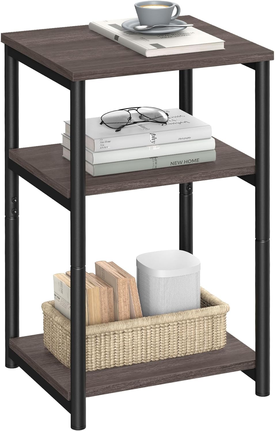 Side Table, Small End Table, Tall Nightstand for Living Room, Bedroom, Office, Bathroom
