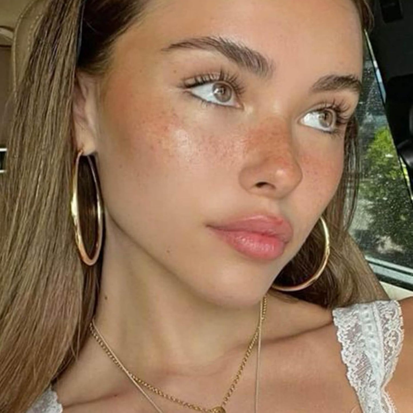 Gold Hoop Earrings Set for Women, 12 Pairs Large/Big Thin Thick Gold Hoops Earrings Loop Pack for Jewelry Gift 40mm/50mm