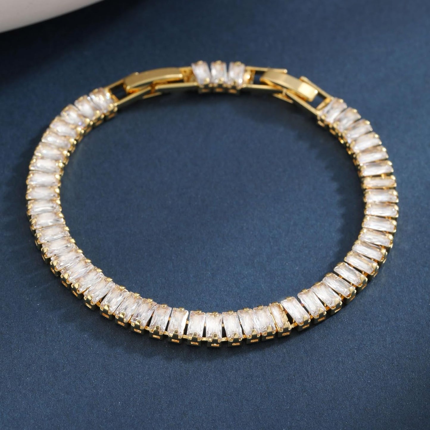 Dainty Gold Bracelet for Women 18K Gold Plated Tennis Evil Eye Cross Bracelet Trendy Classic Festival Jewelry Gifts