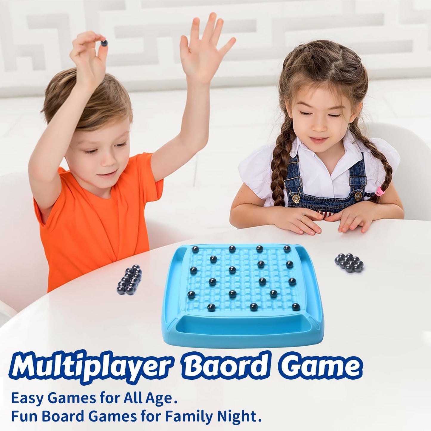 OMOMMD Magnet Game, Magnetic Game for Kids and Adults, Table Top Board Game for Kids 8-12, Magnet Chess Game 40Pcs for Family Games Night, 2-4 Players