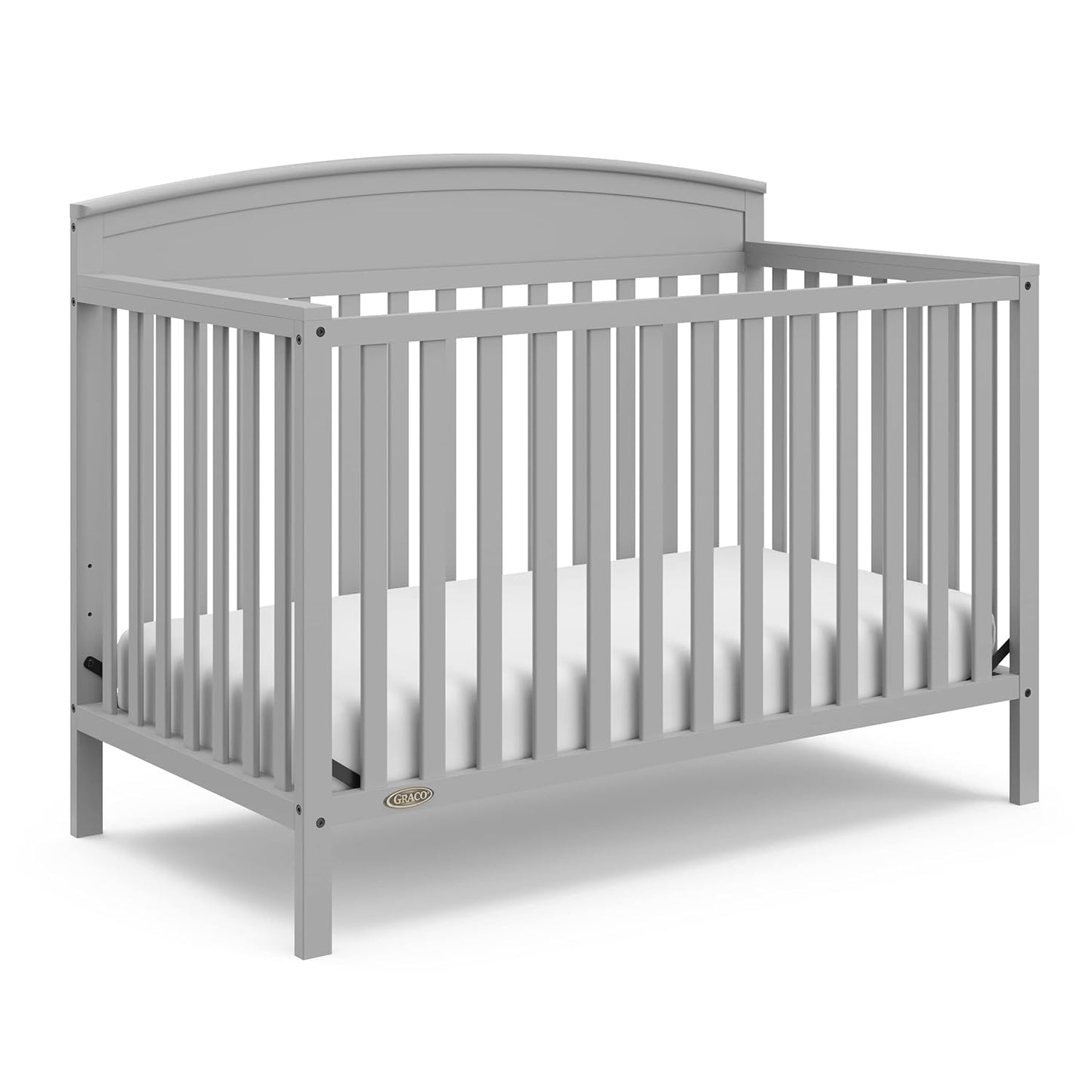 5-in-1 Convertible Crib Converts from Baby Crib to Toddler Bed, Daybed, Fits Standard Full-Size Crib Mattress