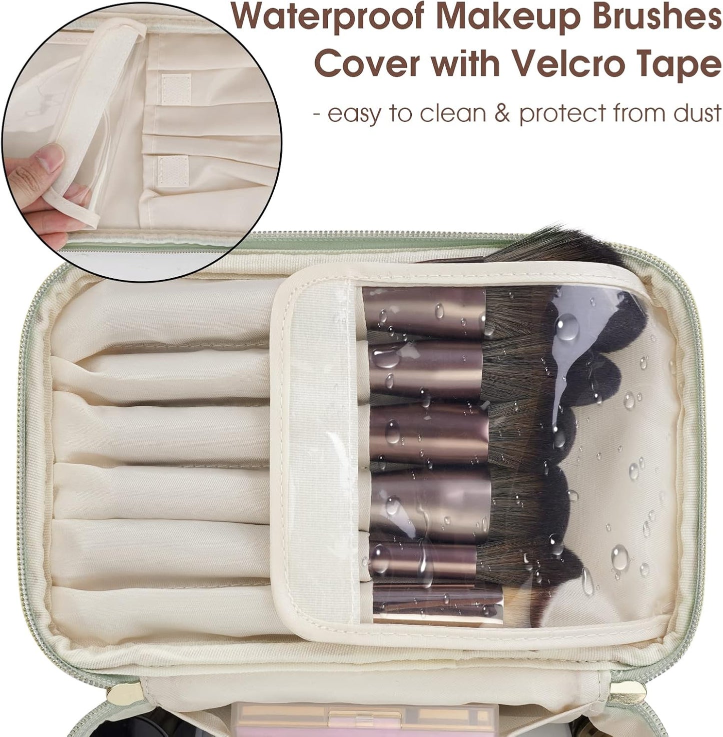 Makeup Bag, Travel Make Up Organizer Cosmetic Brush Bags Case for Women