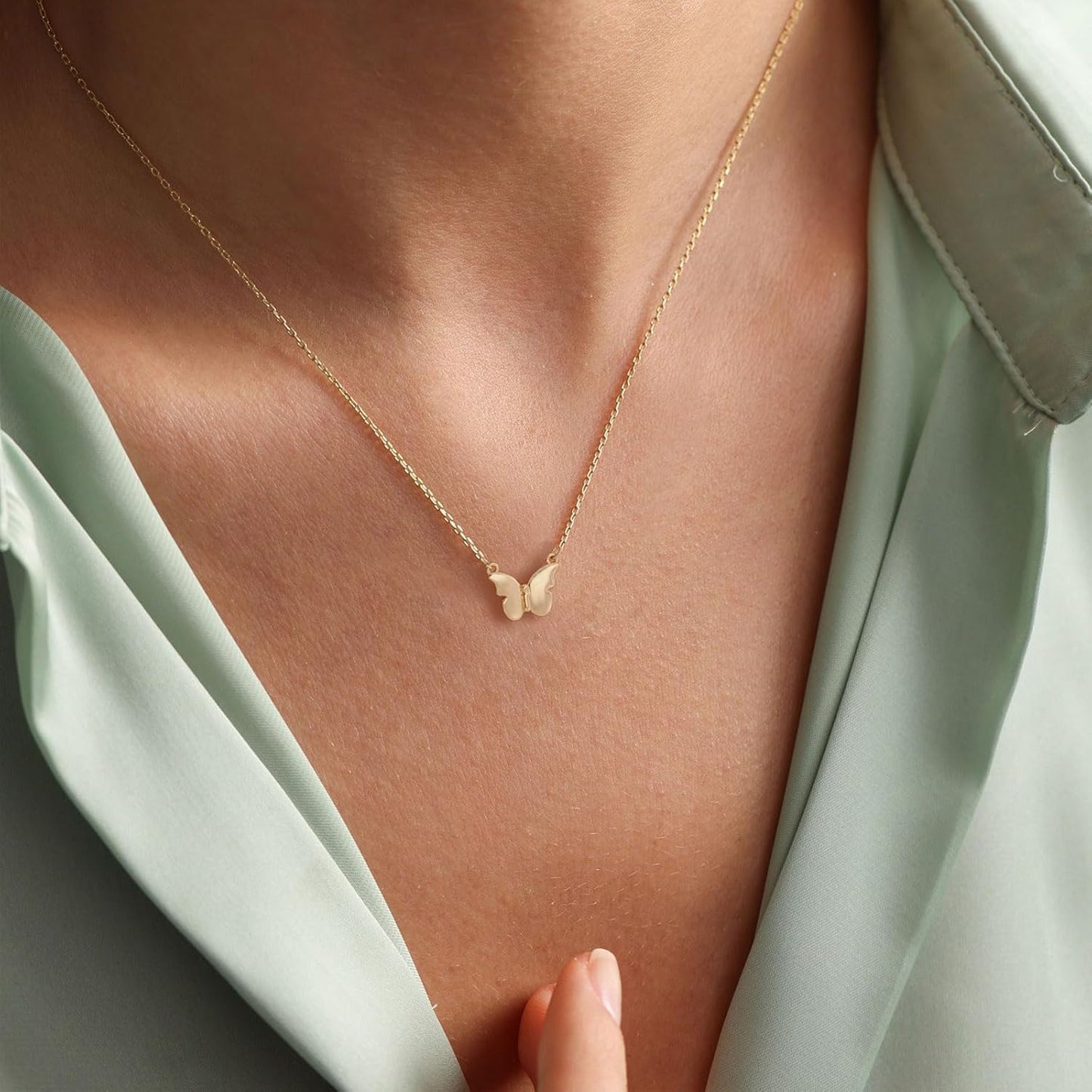 14K Gold Plated Necklaces for Women - Dainty Butterfly, Star of David, Moon and Star, Sun, Lotus, Infinity, Hummingbird, Bee Pendant Designs