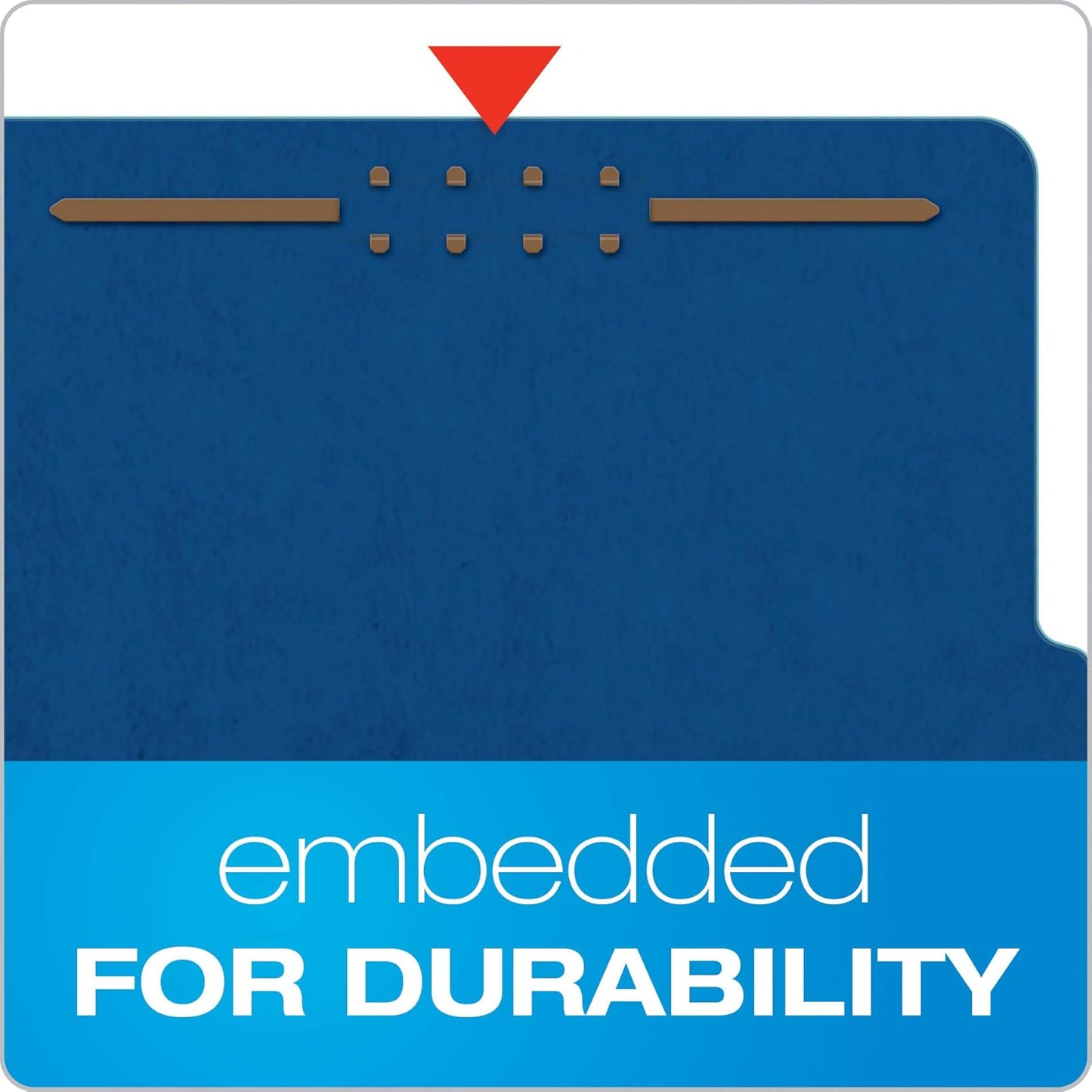 OMOMMD Classification Folders, 2 Dividers, 2" Fasteners, Letter, Dark Blue, 10/Box (24132P)
