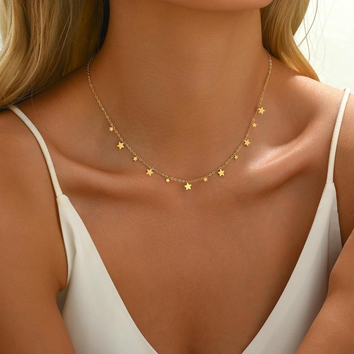 Colorful Beaded Necklace - Freshwater Pearl & Evil Eye Pendant, Stainless Steel 18K Gold Plated Y2K Trendy Jewelry for Women & Teen Girls