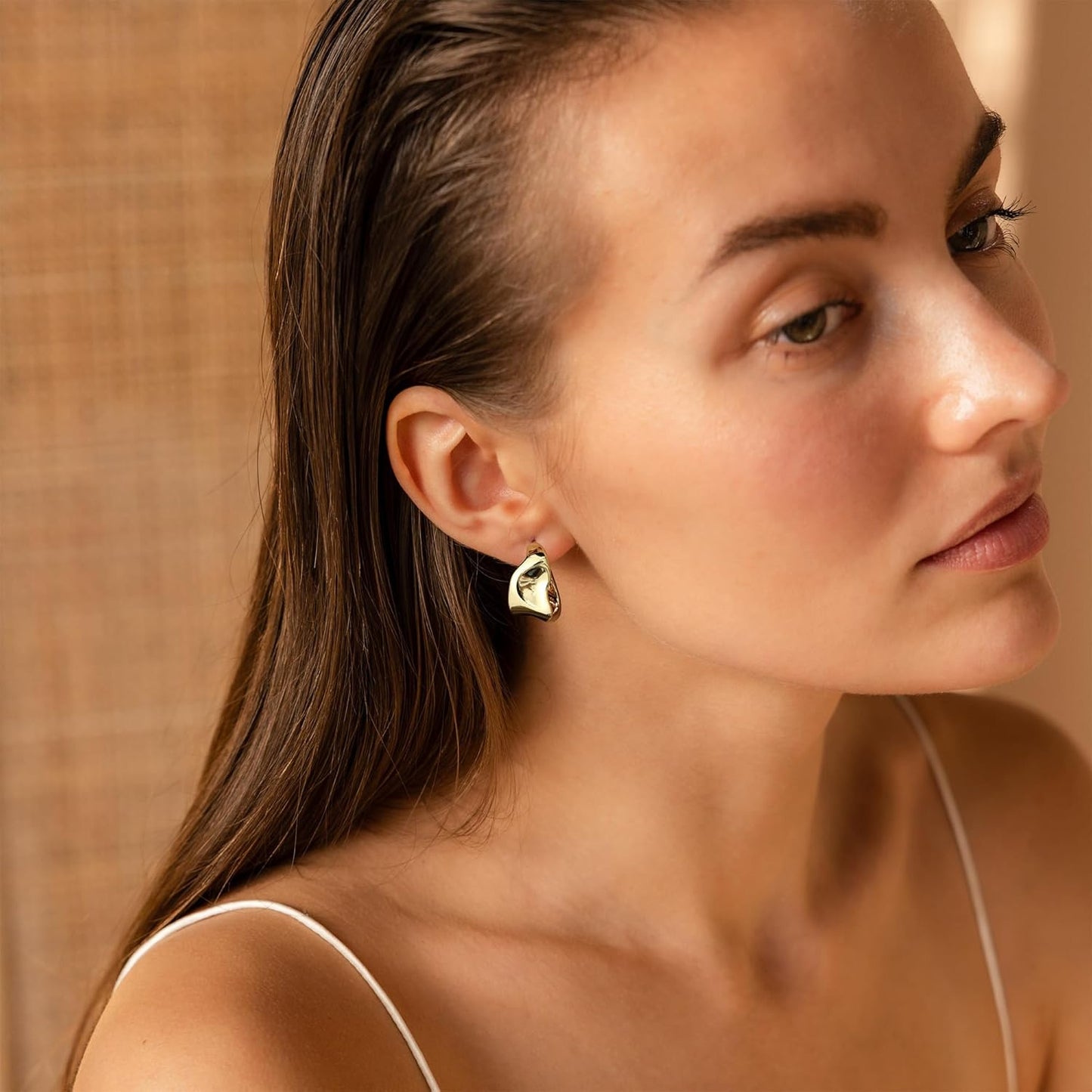 Trendy Gold Plated Knot Earrings for Women Chunky Statement Drop Dangle Earrings Lightweight Fashion Accessories Gold Jewelry