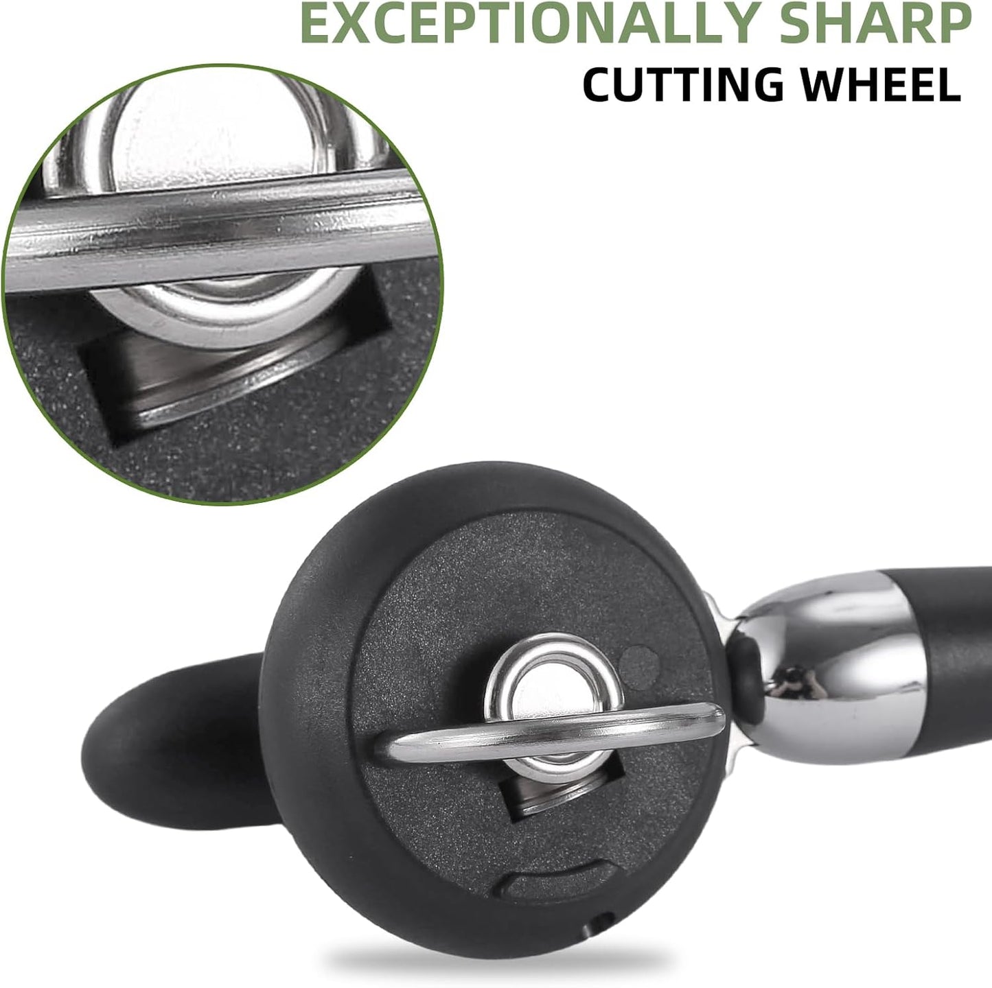 Can Opener Manual Tin Opener Stainless Steel Heavy Duty, Oversized Hand-held Easy Rotary Knob