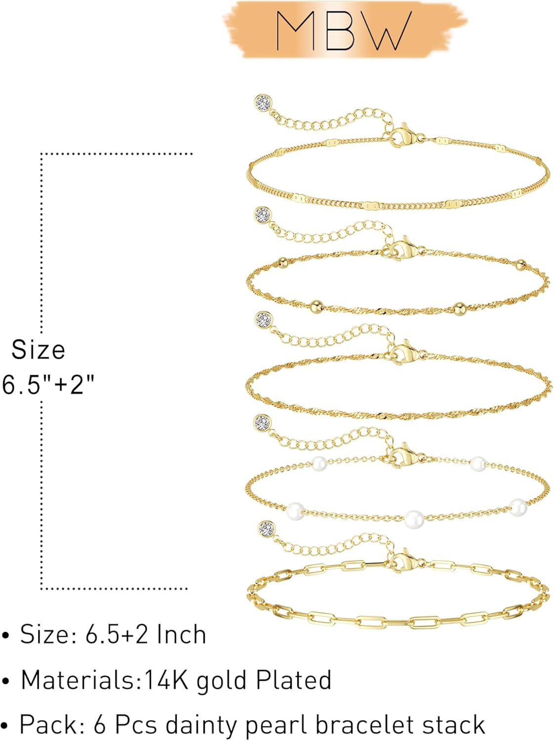 Gold Bracelets for Women Non Tarnish, 14K Gold Plated Chunky Cuff Bracelet Gold Bangles Bracelet for Women Trendy