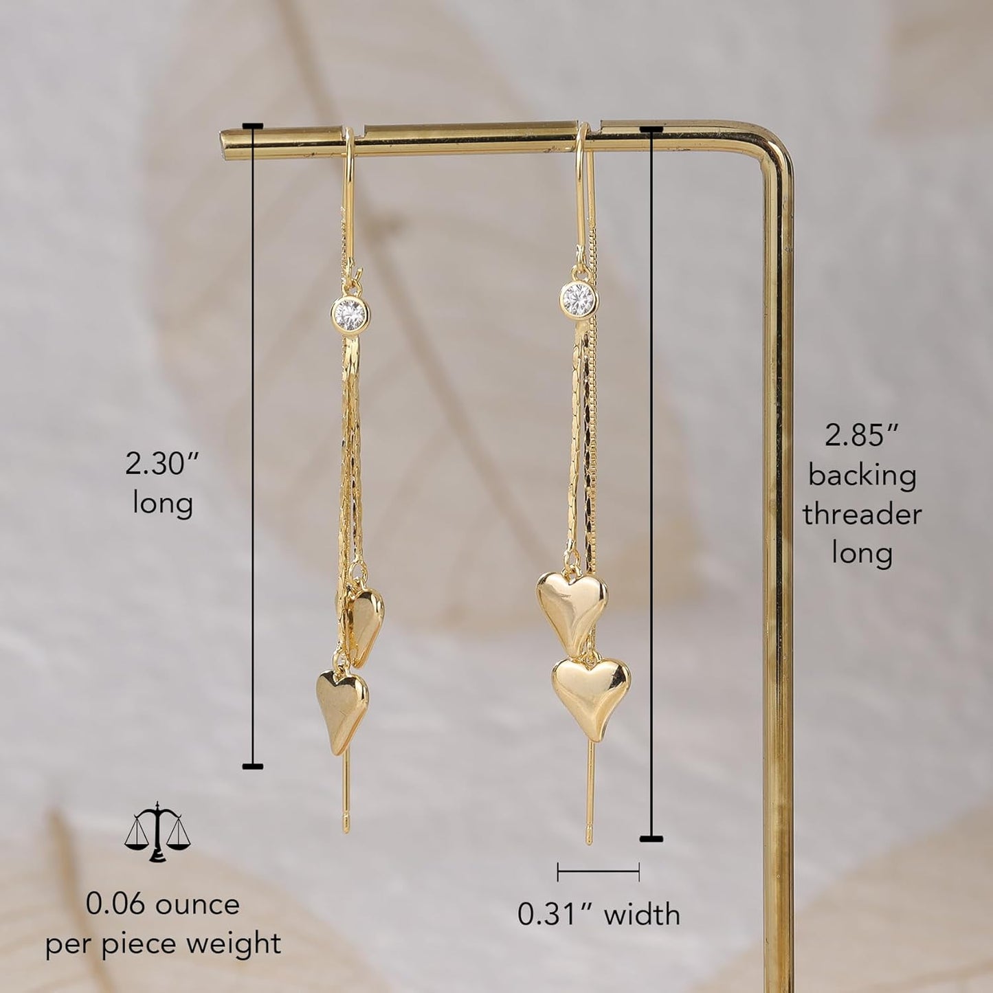 Sonateomber Gold Long Chain Threader Earrings for Women - Fashion Statement Drop Dangle Thread Earrings Jewelry Gift