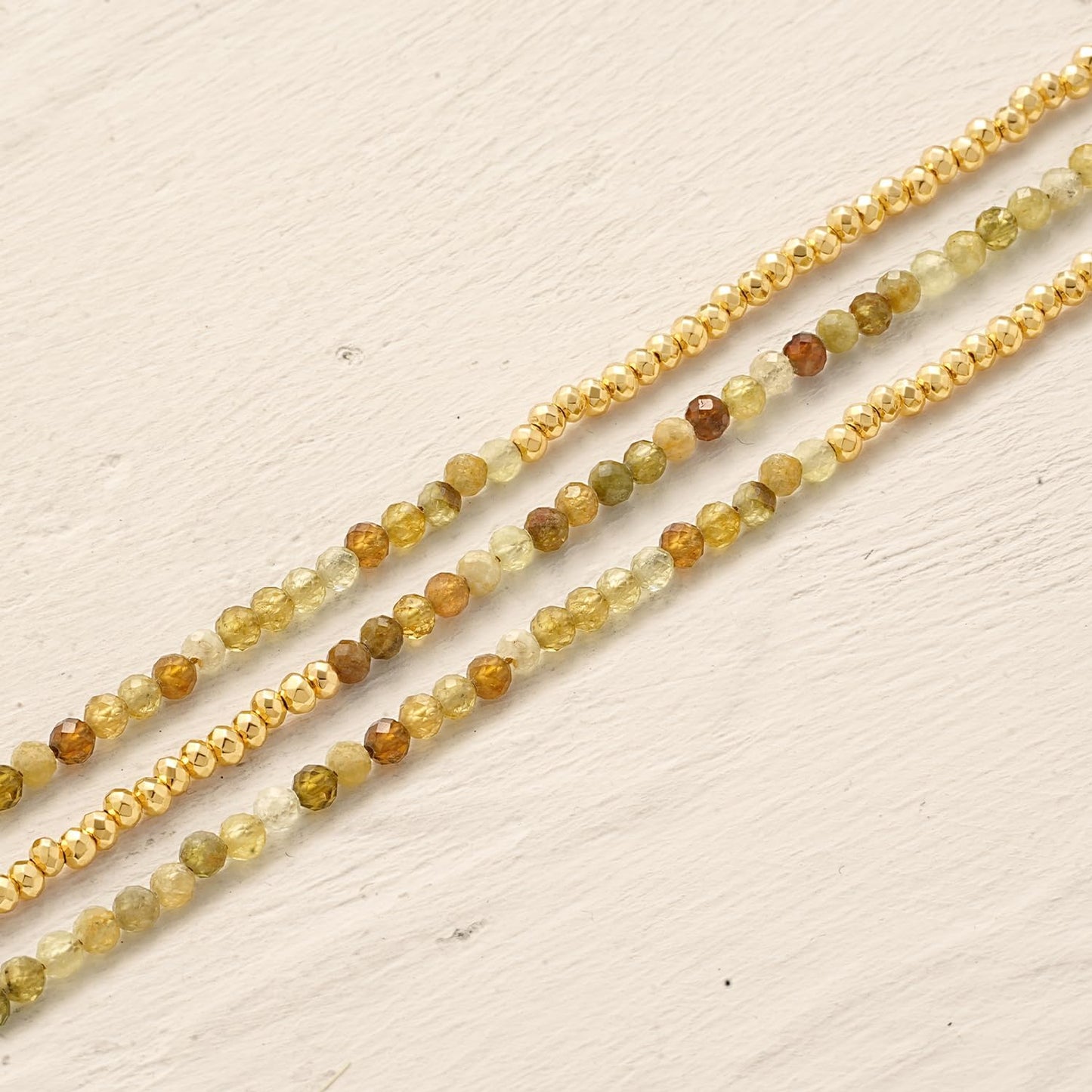 Women Beaded Bracelet Gold Double Layer Gemstone 14K Simple Dainty Handmade Chain Everyday Boho Beach Jewelry