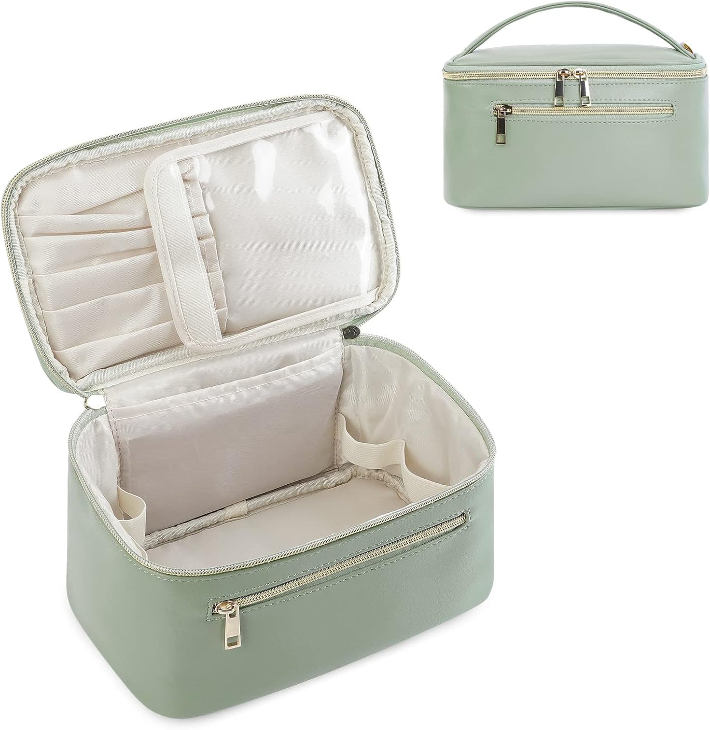Makeup Bag, Travel Make Up Organizer Cosmetic Brush Bags Case for Women