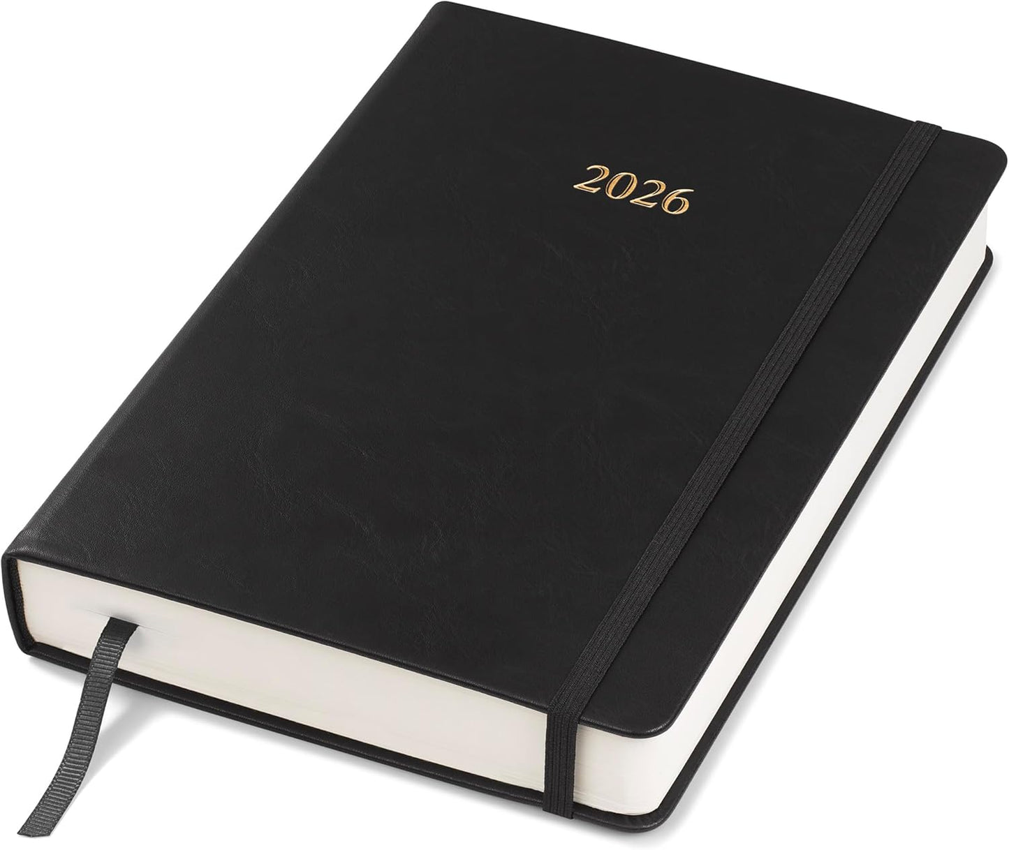 OMOMMD Executive 2026 Daily Journal Planner – US Public Holidays & Format – Customization Available (Black, 8.5"×5.5")