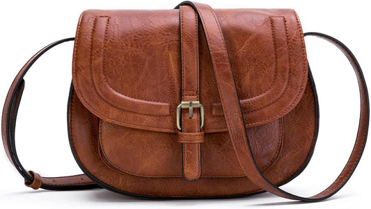 Crossbody Bags for Women,Small Saddle Purse and Boho Cross Body Handbags,Vegan Leather