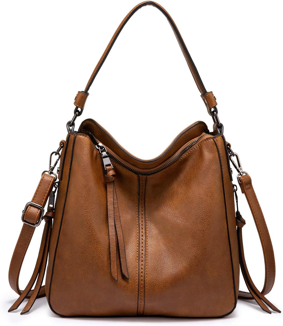Crossbody Bags Designer Faux Leather Handbags Retro Large Size Shoulder Bag Bucket Purse