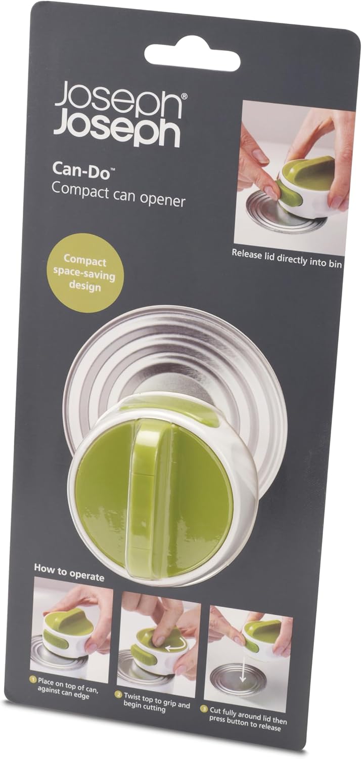 Do Compact Manual Can Opener - Space-Saving, Easy-Twist Release, Stainless Steel