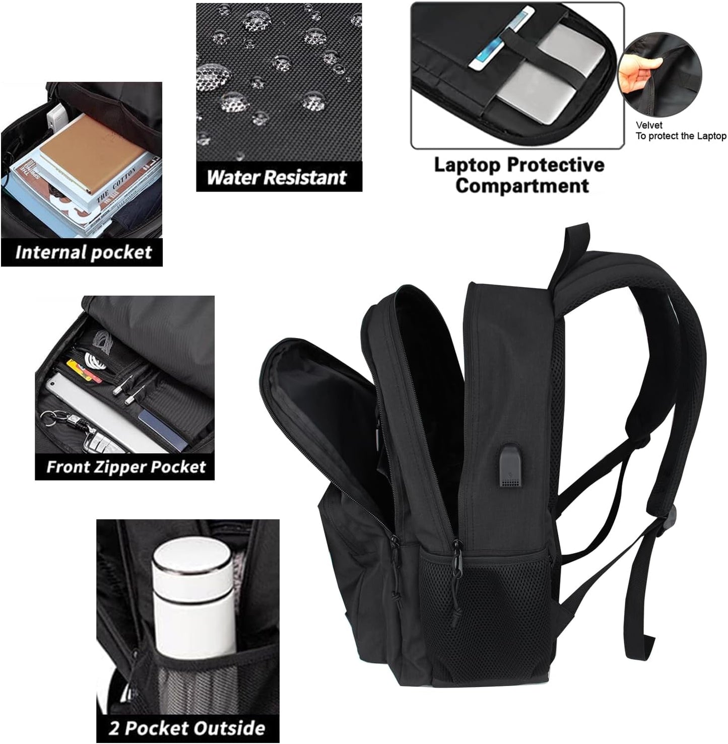 Travel backpack for Men and Women, Anti Theft Laptop Backpack with USB