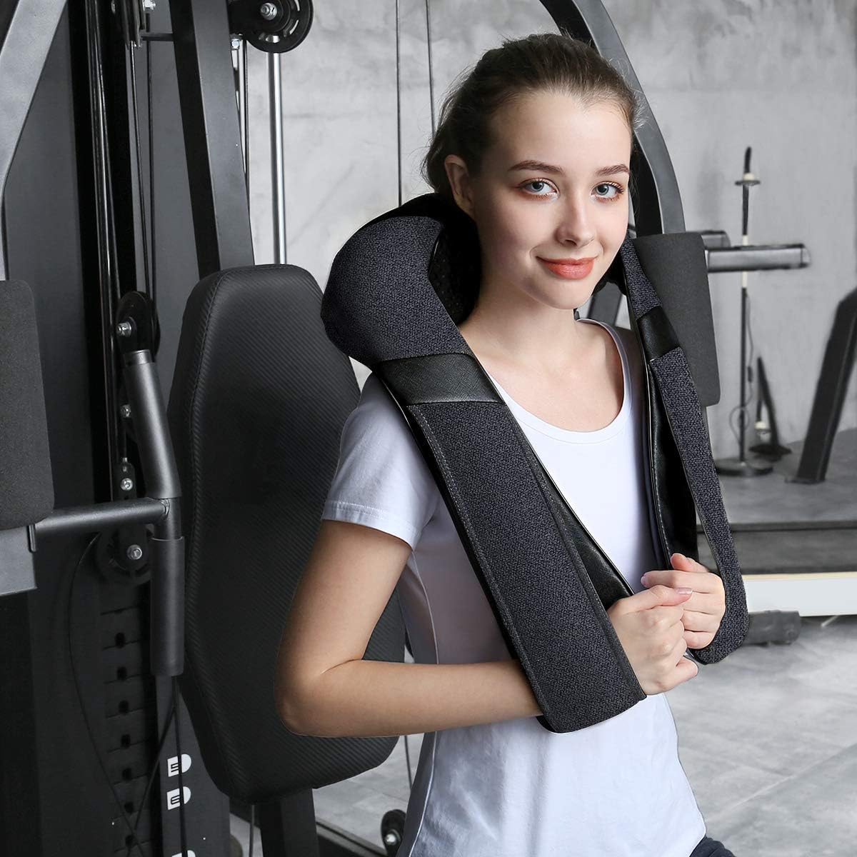 OMOMMD Neck Massager for Pain Relief Deep Tissue, Shiatsu Shoulder & Back Massager with Heat - Ergonomic Design Massage, Electric Kneading Whole Body Massager Christmas Gifts for Women, Men, Dad, Mom
