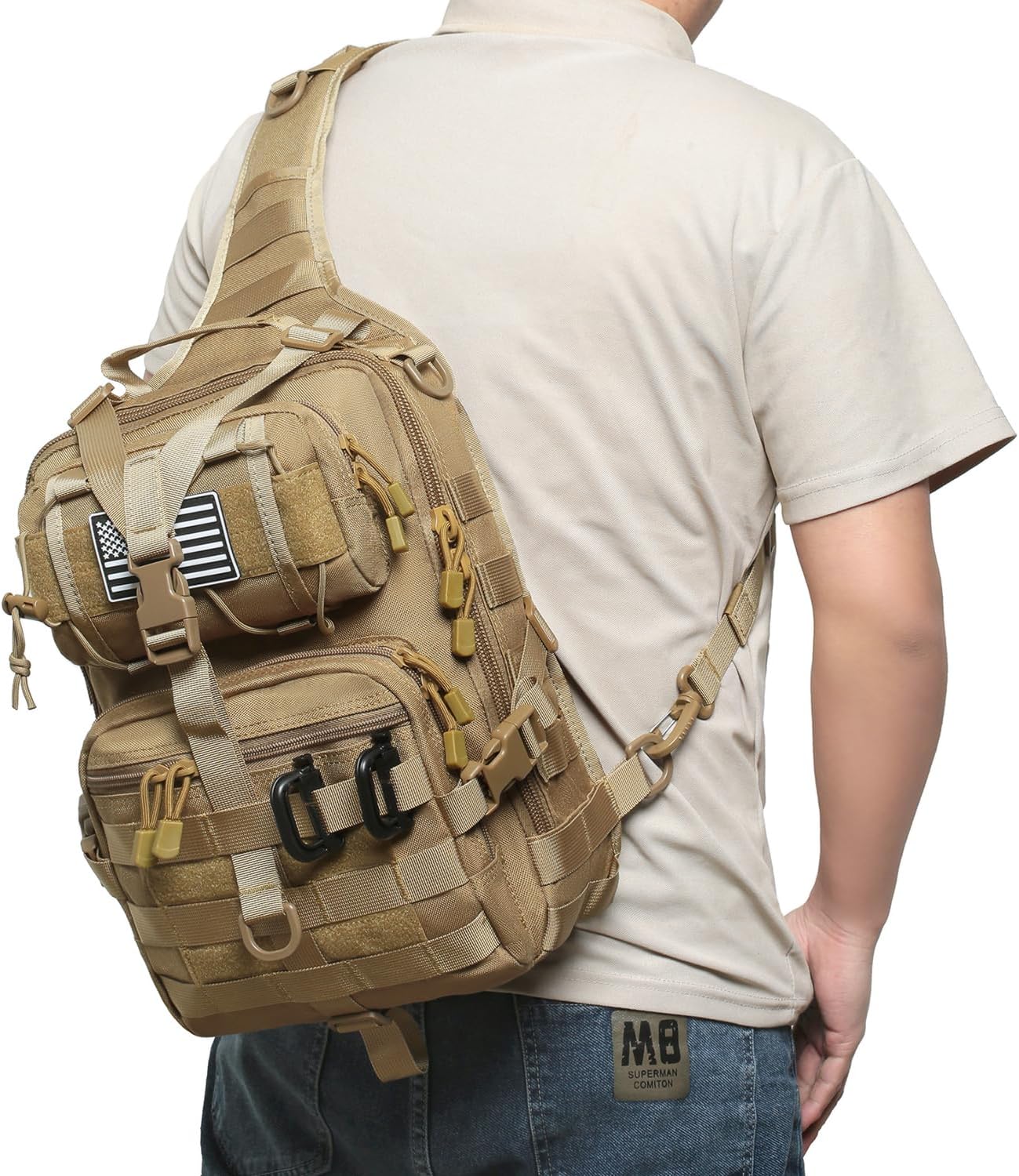 Tactical Sling Bag Backpack Military Rover Shoulder Sling Pack EDC Molle Assault Range Bag