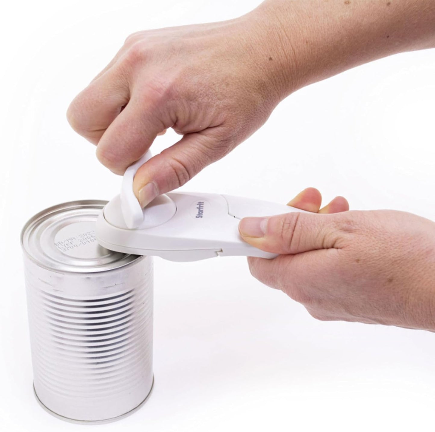Beaver Can Opener - Safe - Holds and Leaves No Sharp Edges on Lid - Comfort Grip