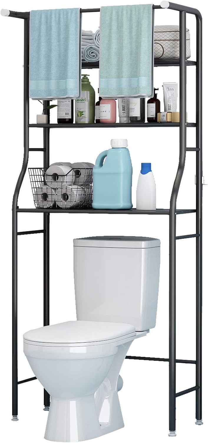 3-Tier Over The Toilet Rack,Bathroom Shelf Space Saver,Corner Stand Storage Organizer