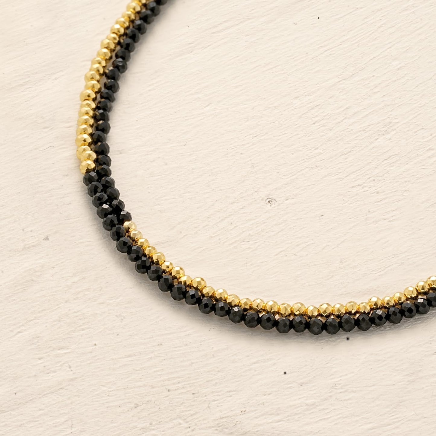 Women Beaded Bracelet Gold Double Layer Gemstone 14K Simple Dainty Handmade Chain Everyday Boho Beach Jewelry