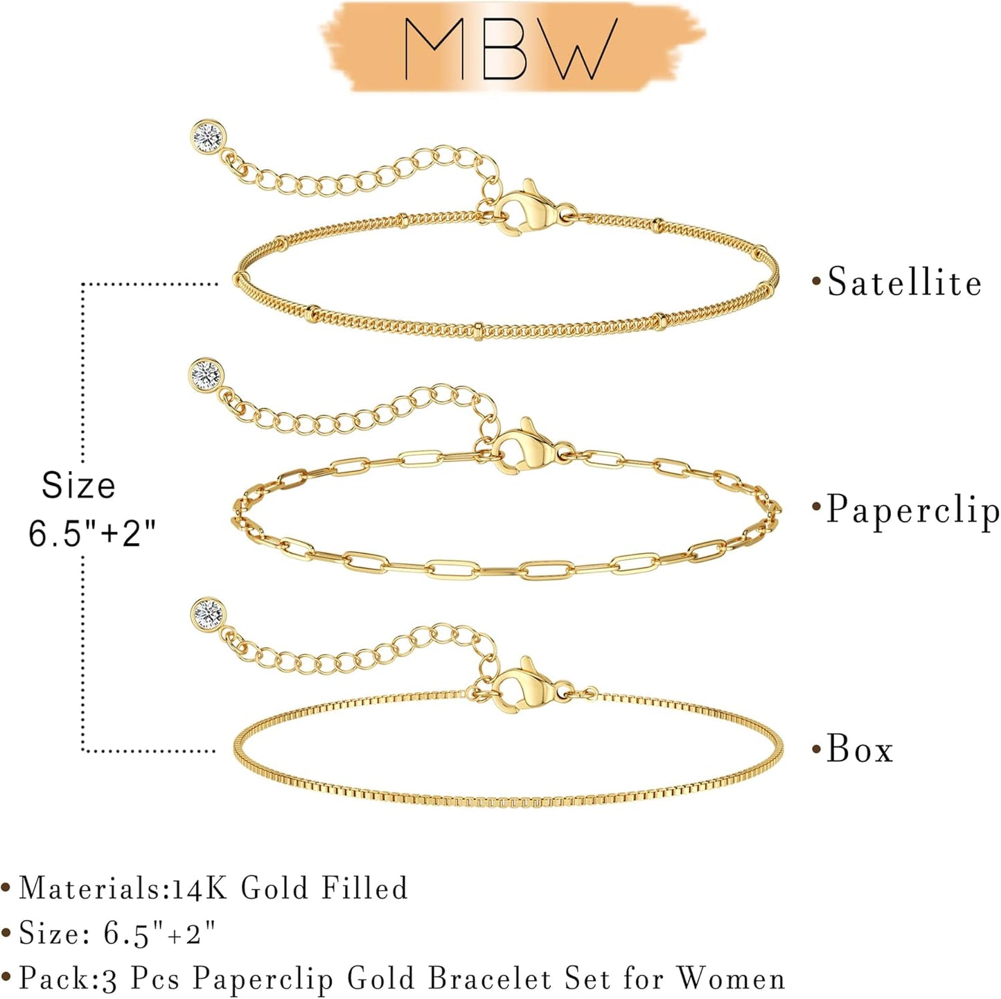 Gold Bracelets for Women Non Tarnish, 14K Gold Plated Chunky Cuff Bracelet Gold Bangles Bracelet for Women Trendy