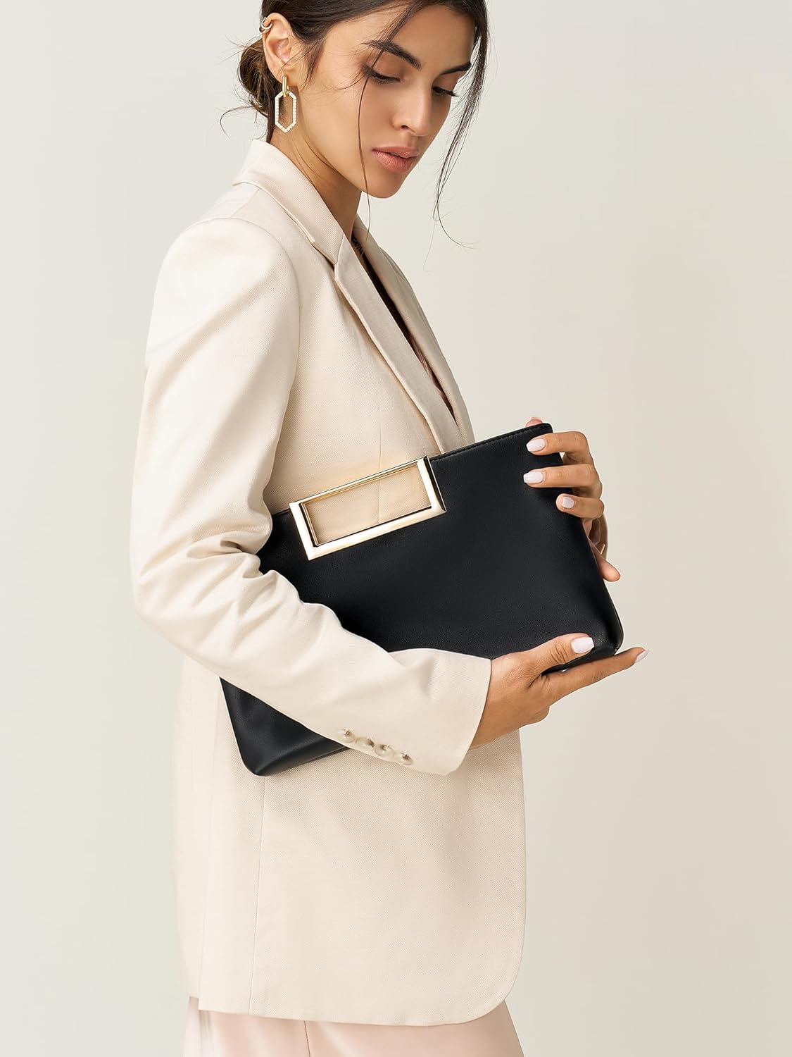 Clutch Purses for Women Evening Formal, Fashion PU Leather Purse for Prom, Cocktail, and Wedding