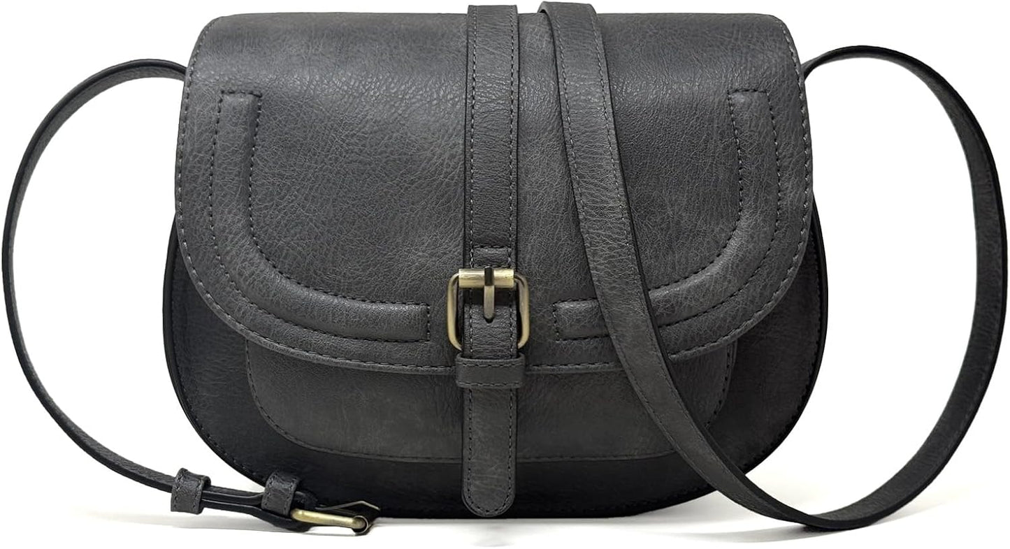 Crossbody Bags for Women,Small Saddle Purse and Boho Cross Body Handbags,Vegan Leather