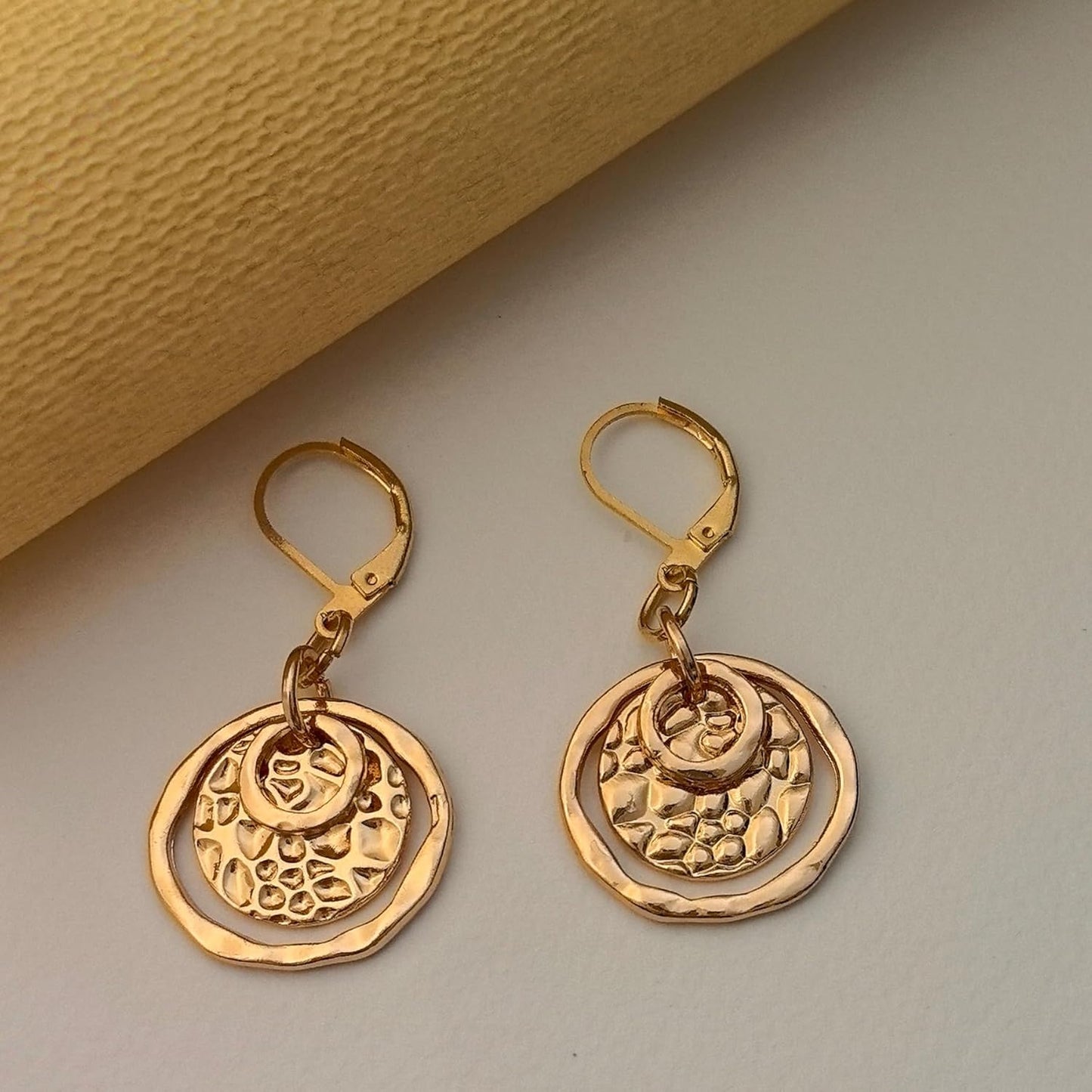 Sterling Silver Leverback Earrings for Women, 14K Gold and Silver Drop Dangle Earrings Jewelry Hypoallergenic