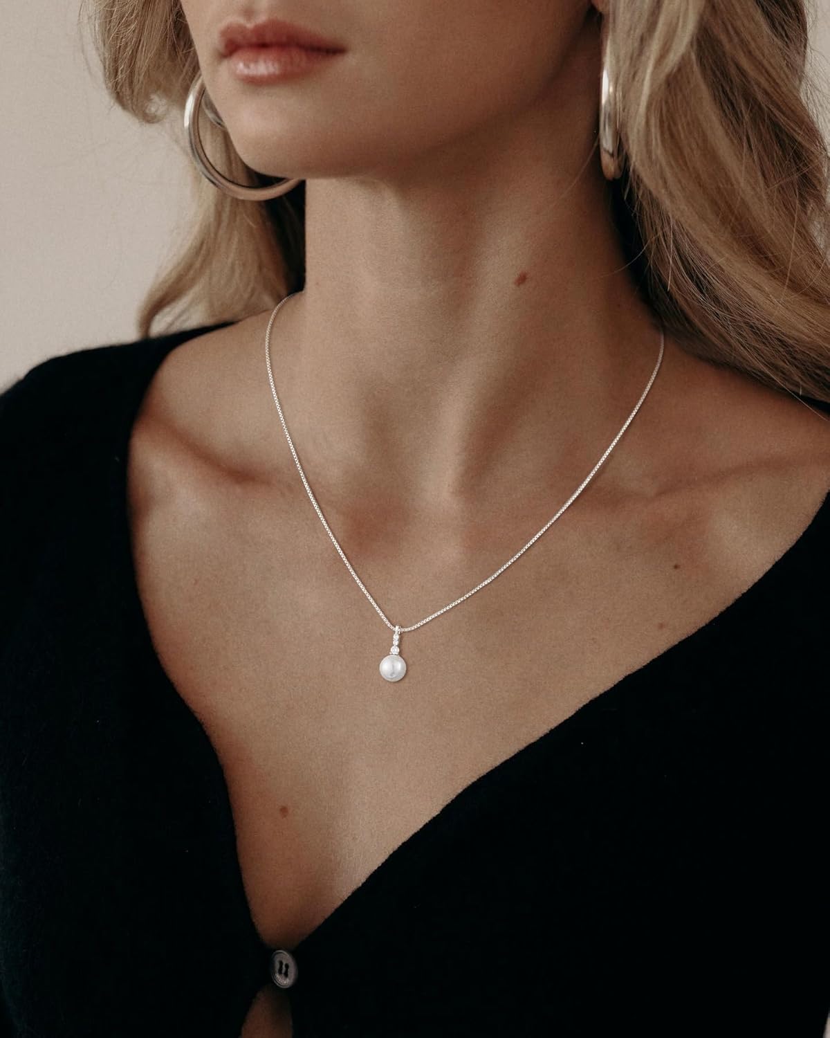 Classic Adjustable Gold Plated Pearl Necklace: Dainty Choker Jewelry Gift for Women