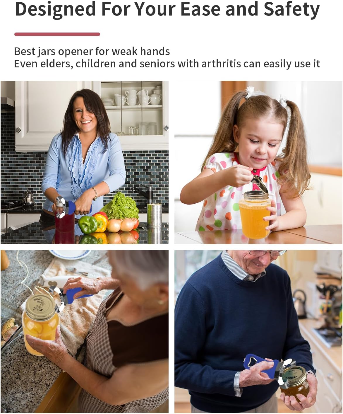 Can Opener Manual Multi-Purpose, Easy Twist Manual Handheld Top Remover Utensil, Canning Supplies Tools and Bottle Opener