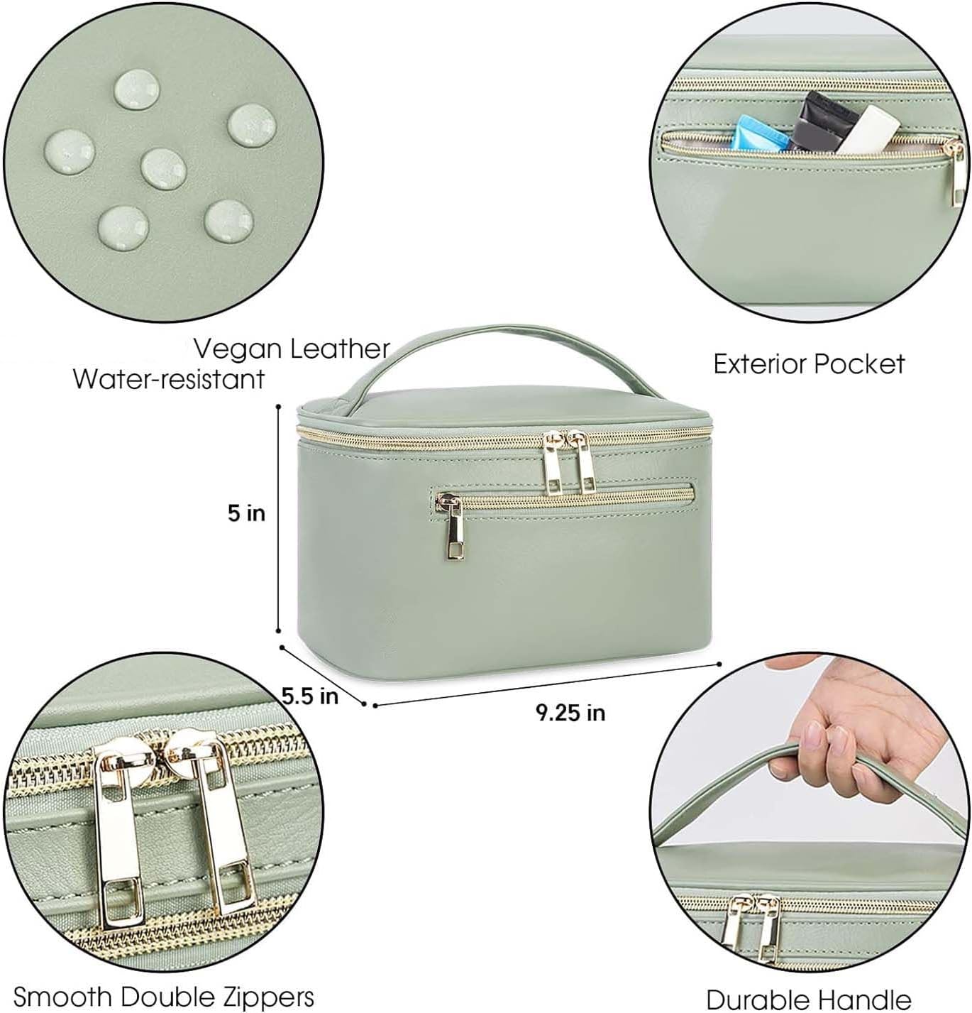 Makeup Bag, Travel Make Up Organizer Cosmetic Brush Bags Case for Women