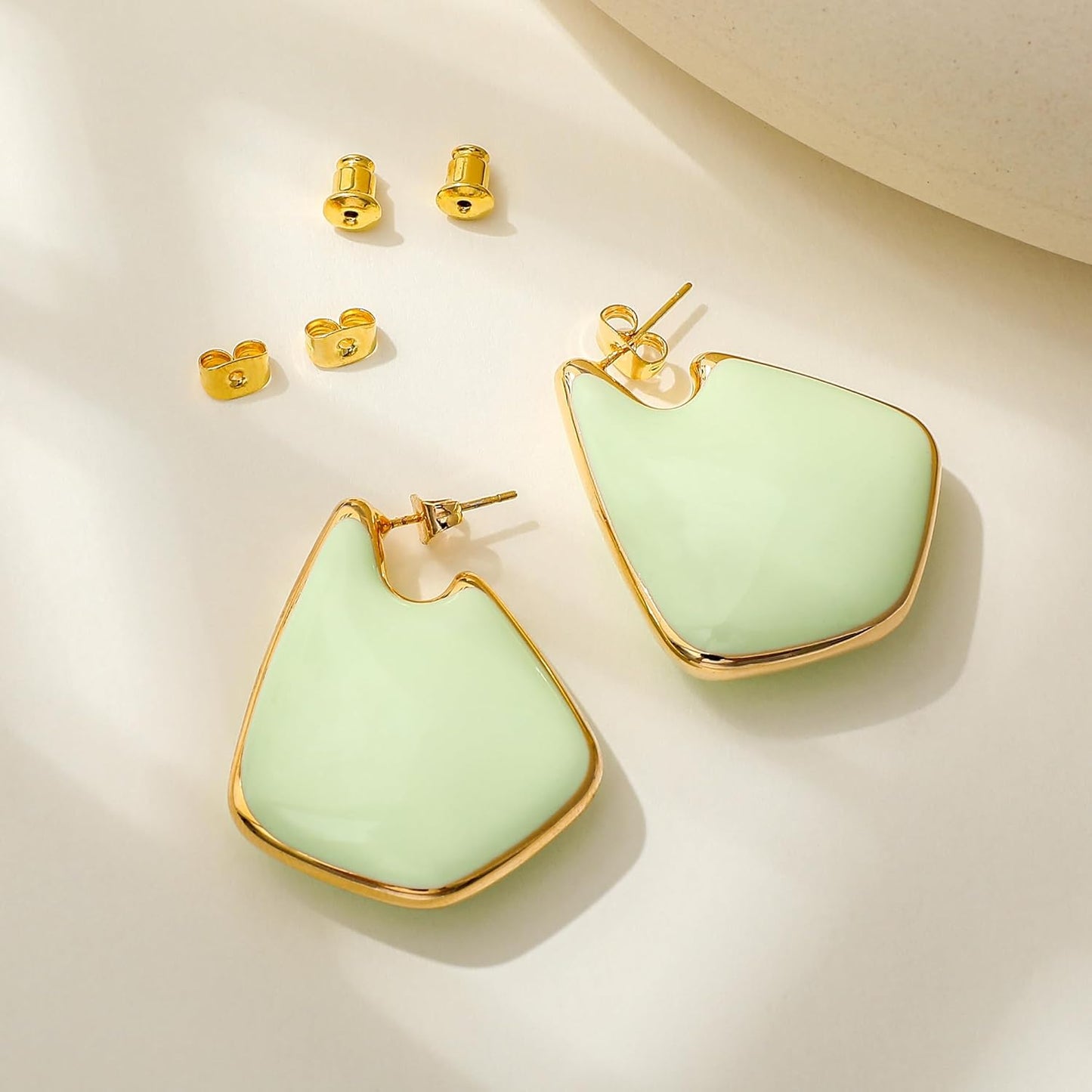 Trendy Gold Plated Knot Earrings for Women Chunky Statement Drop Dangle Earrings Lightweight Fashion Accessories Gold Jewelry