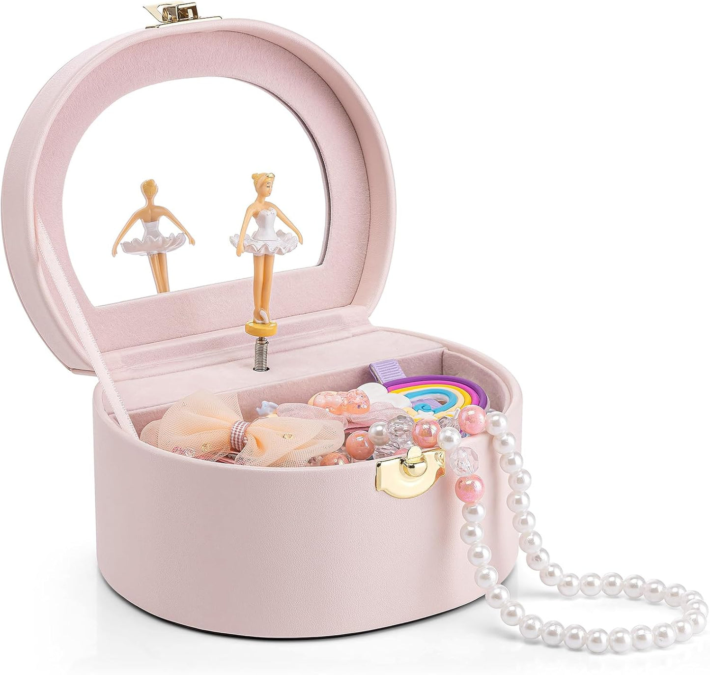 Musical Jewelry Box for Girls - Kid Music Box with Ballerina for Birthday Bedroom Decor