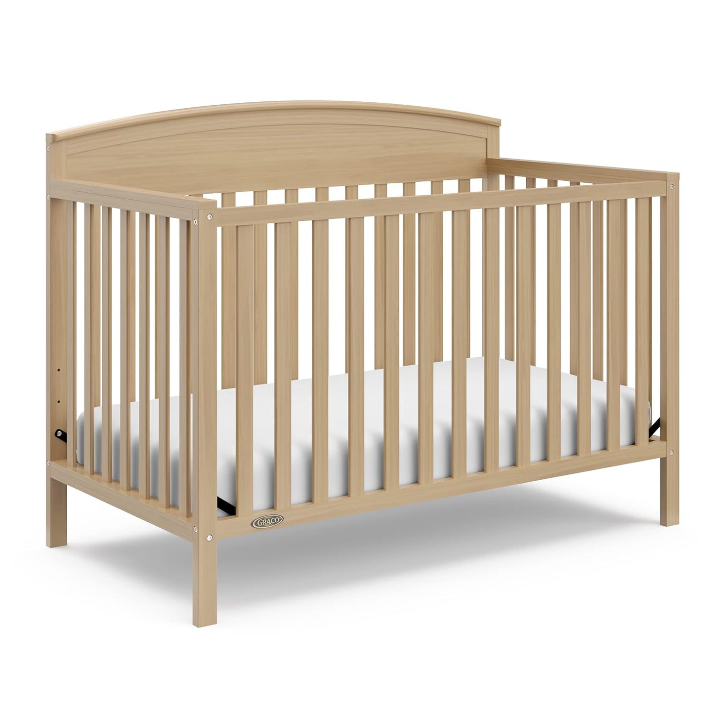5-in-1 Convertible Crib Converts from Baby Crib to Toddler Bed, Daybed, Fits Standard Full-Size Crib Mattress