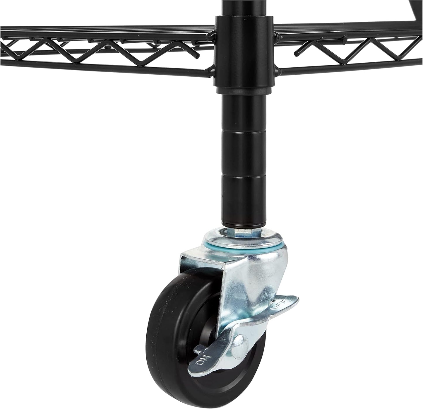 5-Shelf Adjustable, Heavy Duty Storage Shelving Unit on 4'' Wheel Casters, Metal Organizer Wire Rack