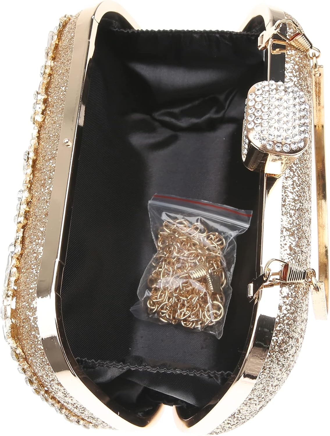 Sparkly Rhinestone Crystal Clutch Bag Glitter Sequin Bridal Purse Evening Handbag for Wedding Party Prom