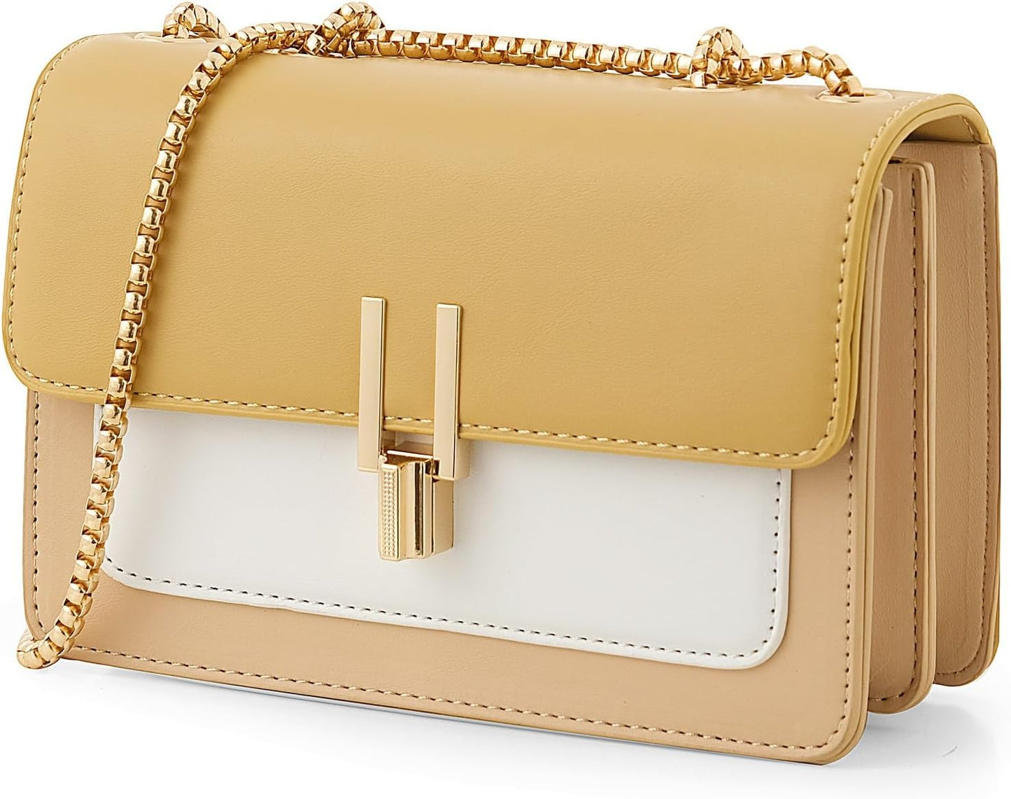 Color-Block Crossbody Bags for Women Leather Cross Body Purses Cute  Handbags Shoulder Bag