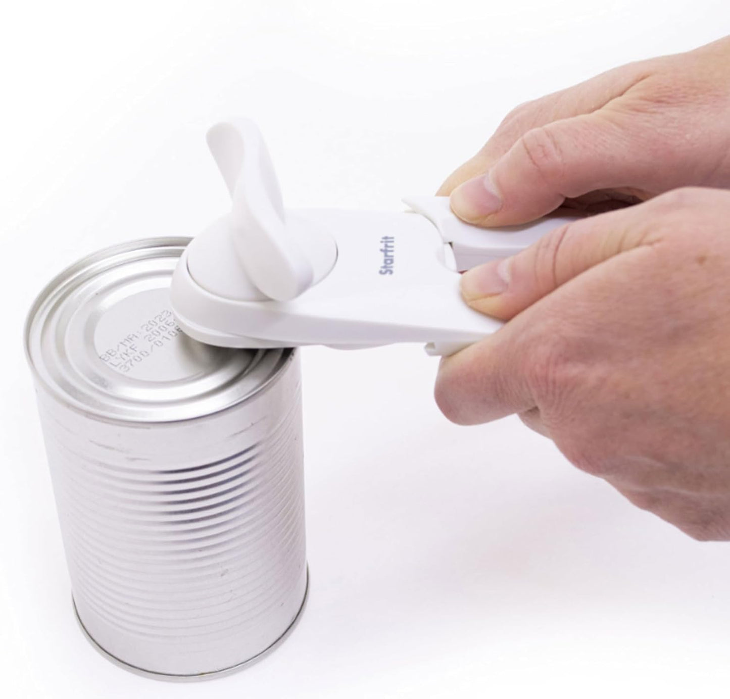 Beaver Can Opener - Safe - Holds and Leaves No Sharp Edges on Lid - Comfort Grip