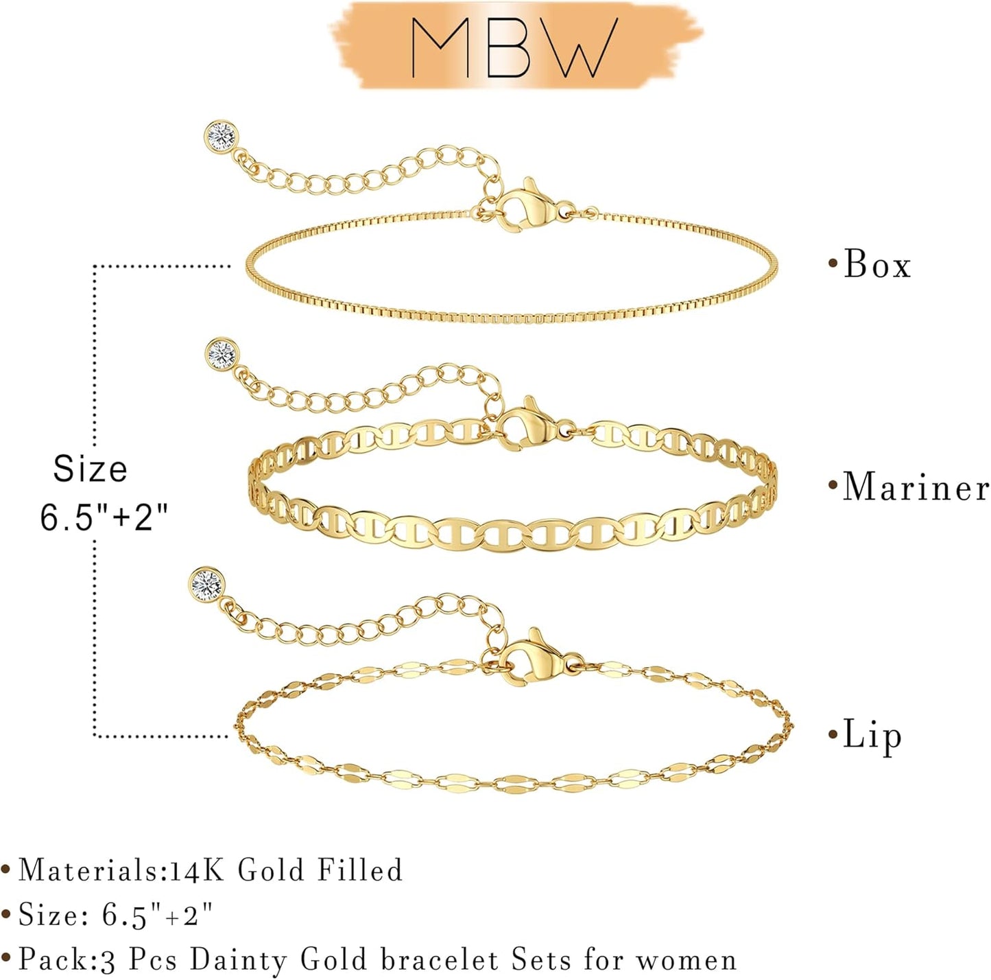 Gold Bracelets for Women Non Tarnish, 14K Gold Plated Chunky Cuff Bracelet Gold Bangles Bracelet for Women Trendy