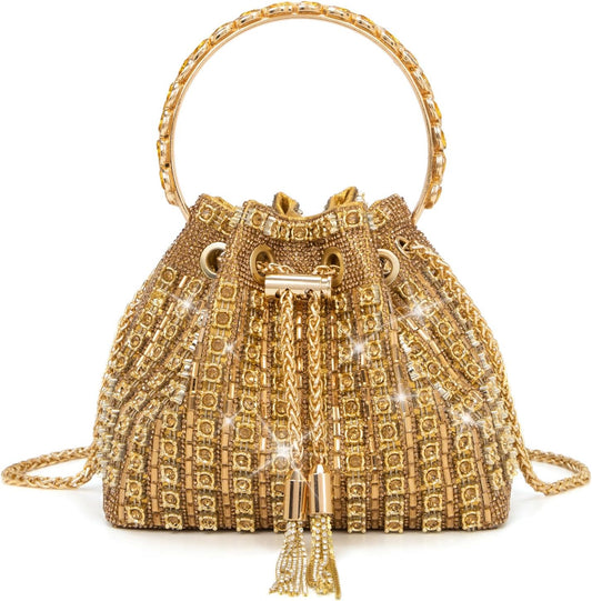 Sparkly Diamond Evening Bag for Women Rhinestone Purse Glitter Handbag for Party Prom Cocktail Wedding