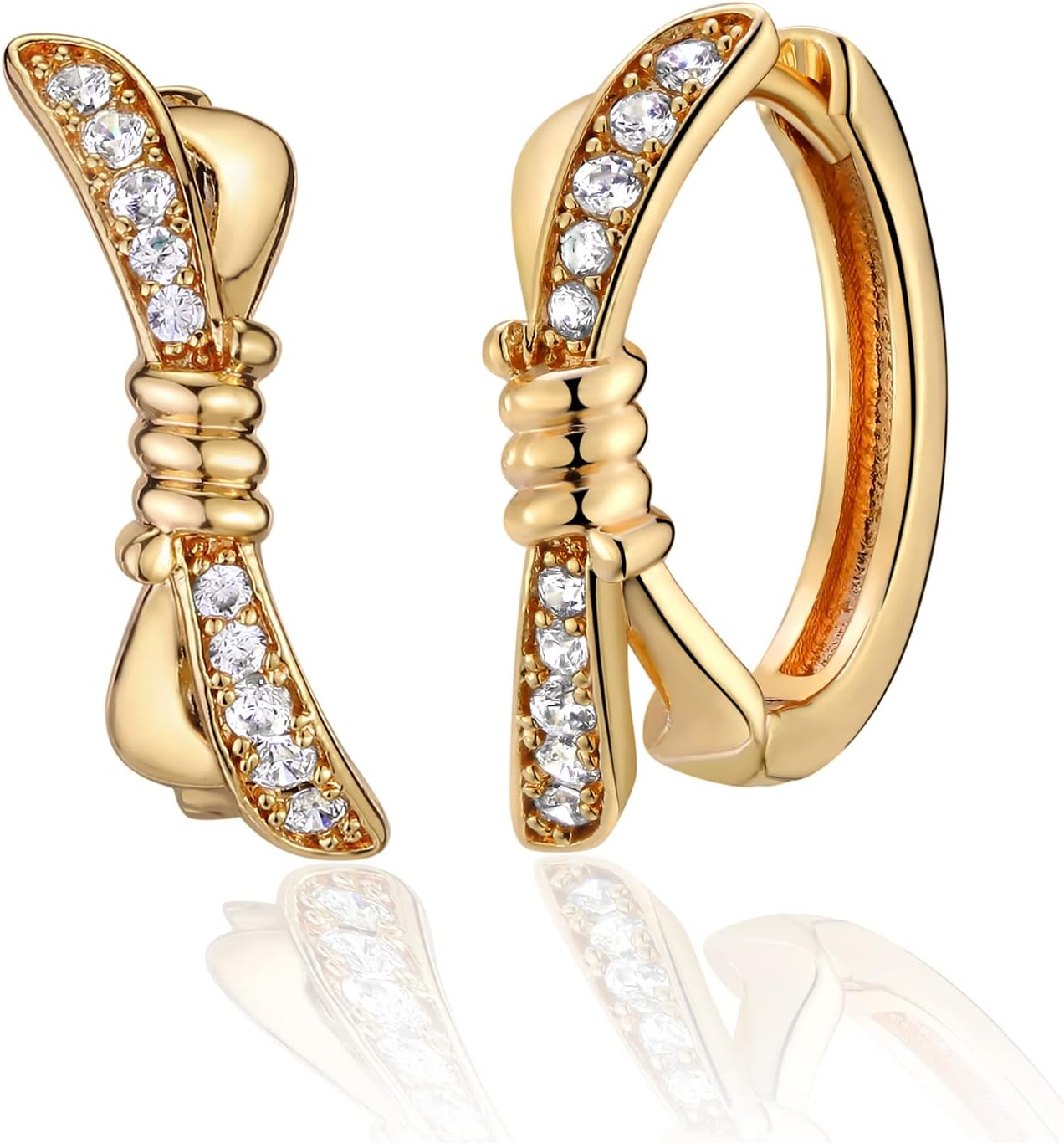 Cubic Zirconia Huggie Earrings 14k Gold Plated Tiny Earrings Small Huggie Hoop Earrings Simple Lightweight Hoops Gift for Women