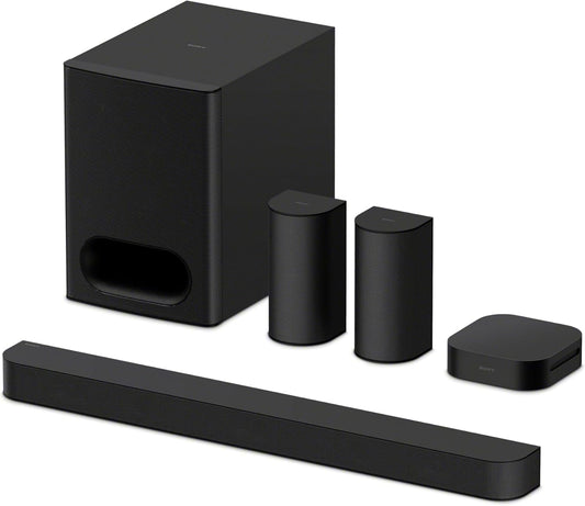 OMOMMD BRAVIA Theater System 6, 5.1ch Home Theater System Sound bar with subwoofer and Rear Speakers, Surround Sound by Dolby Atmos/DTS:X Compatible HT-S60
