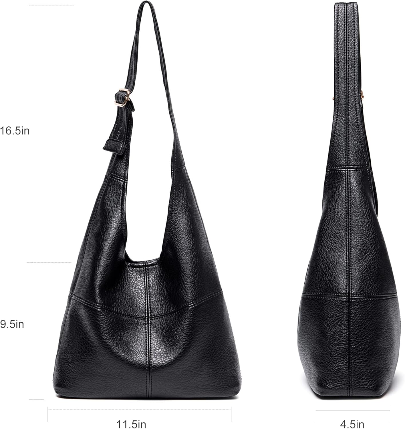 Hobo Bags Purse for Women Ultra Soft Foldable Shoulder Slouchy Handbags with Cosmetic bag