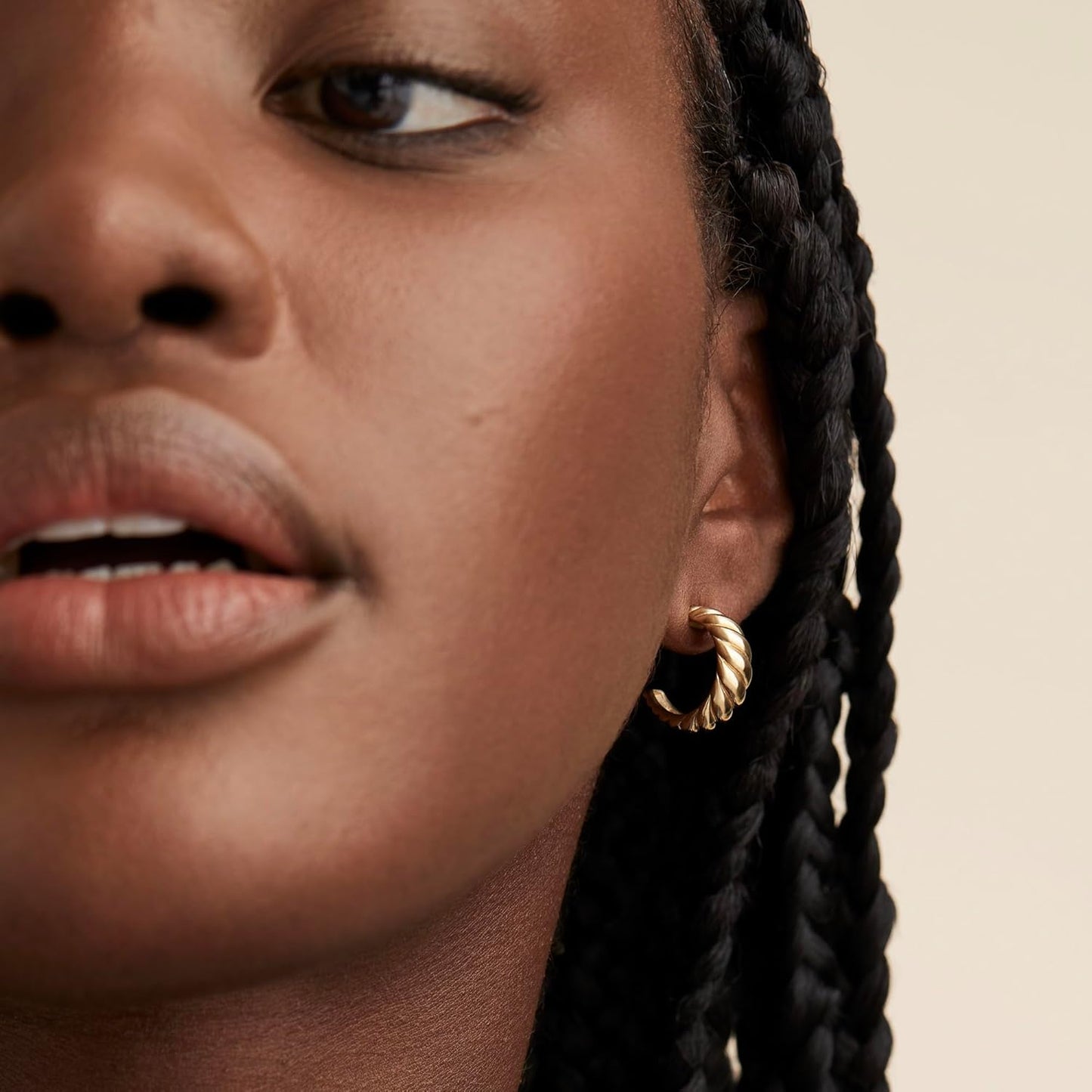 Freekiss 3 Pairs Gold Hoop Earrings Set: Dainty Stud Earrings Trendy Small 14K Gold Plated Hypoallergenic Dangle Cartilage