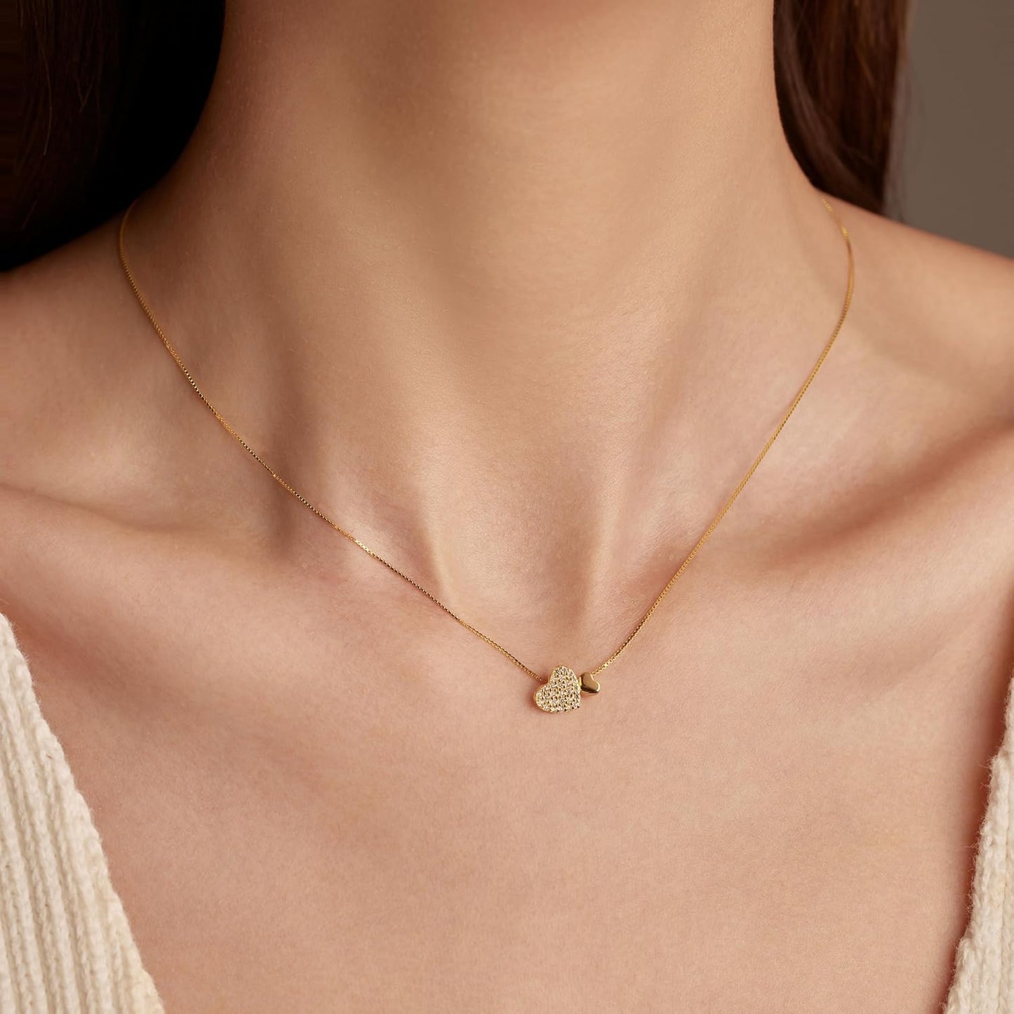 S925 Silver & 14K Gold Plated Heart Necklace: Dainty CZ Infinity Love with Opal & North Star Pendant, Trendy Birthday Gift for Mom/Daughter