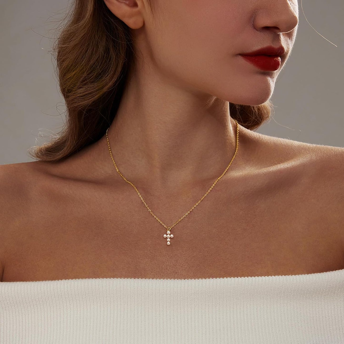 4MM/6MM/8MM Pearl Choker Necklace - Dainty Imitation Round Pearl Bridal Jewelry